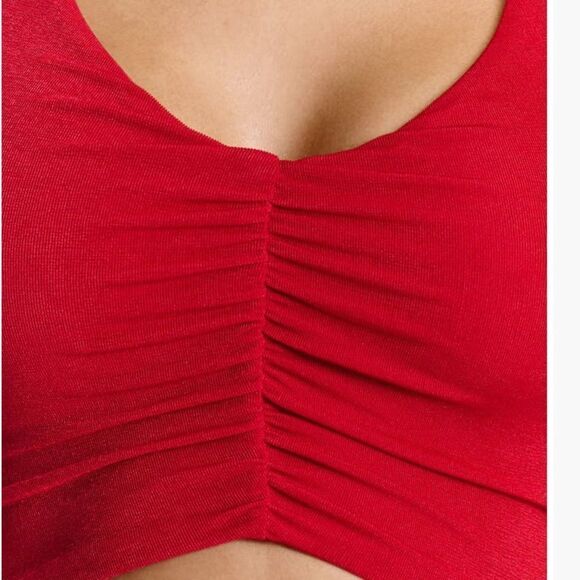 N By Naked Wardrobe NWT Shirred Crop Tank Top M - Picture 5 of 8